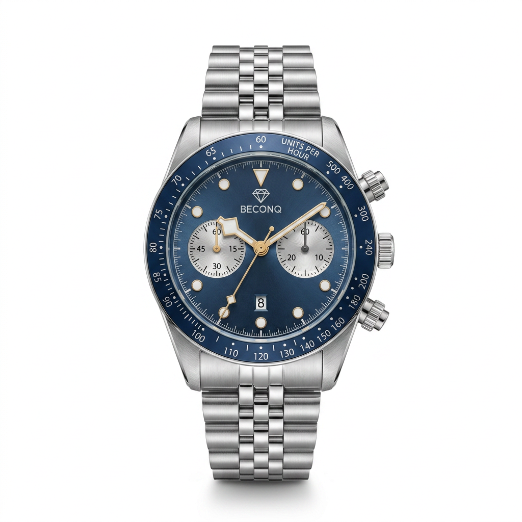 Beconq Apex Chronograph Çelik Kordon Erkek Kol Saati (83)
