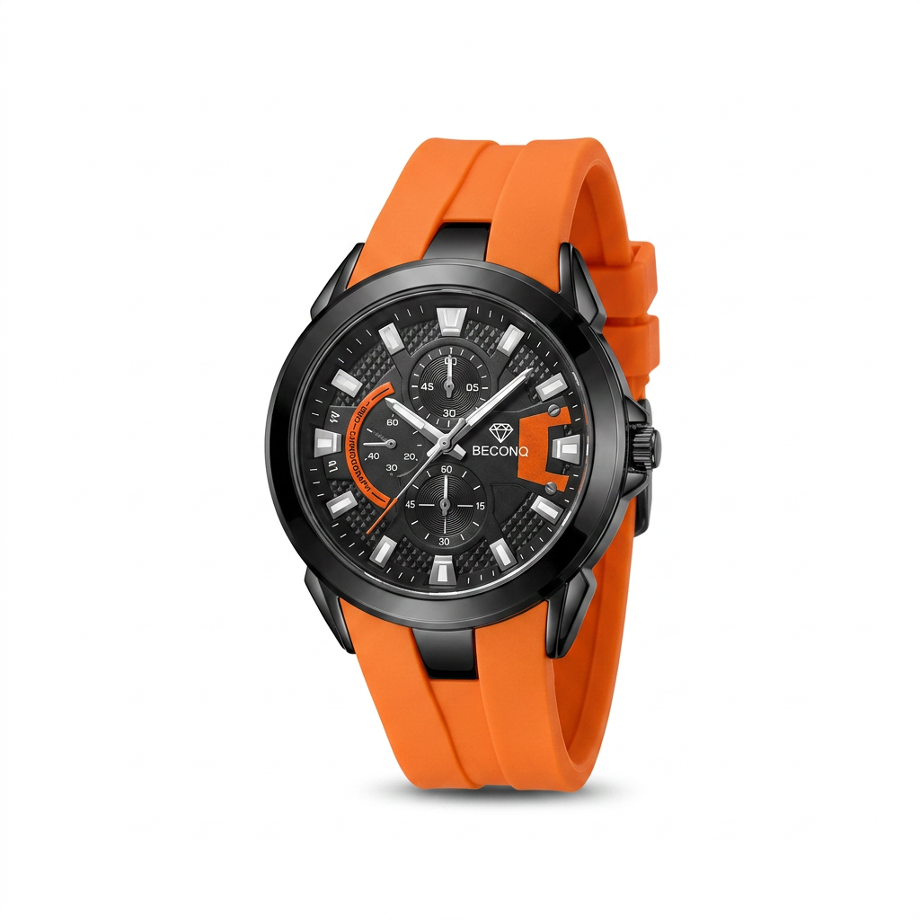 Beconq Nitro Silikon Kordon Sportif Erkek Kol Saati (103)