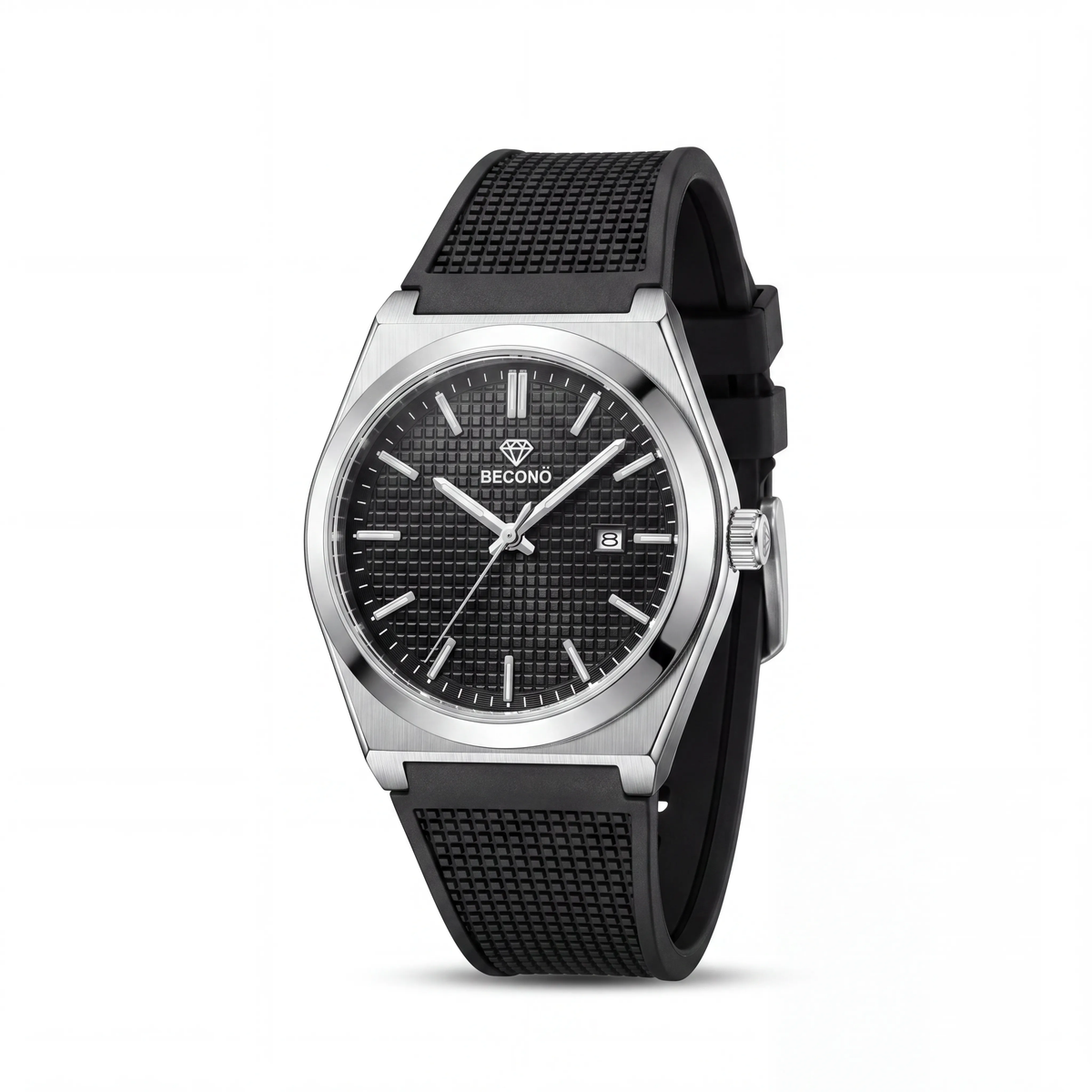 Beconq Texture Silikon Kordon Sportif Erkek Kol Saati (124)